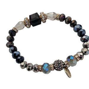 Luxury Beaded Stretch Bracelet by Rush Denis & Charles Valentines Gift Sparkly